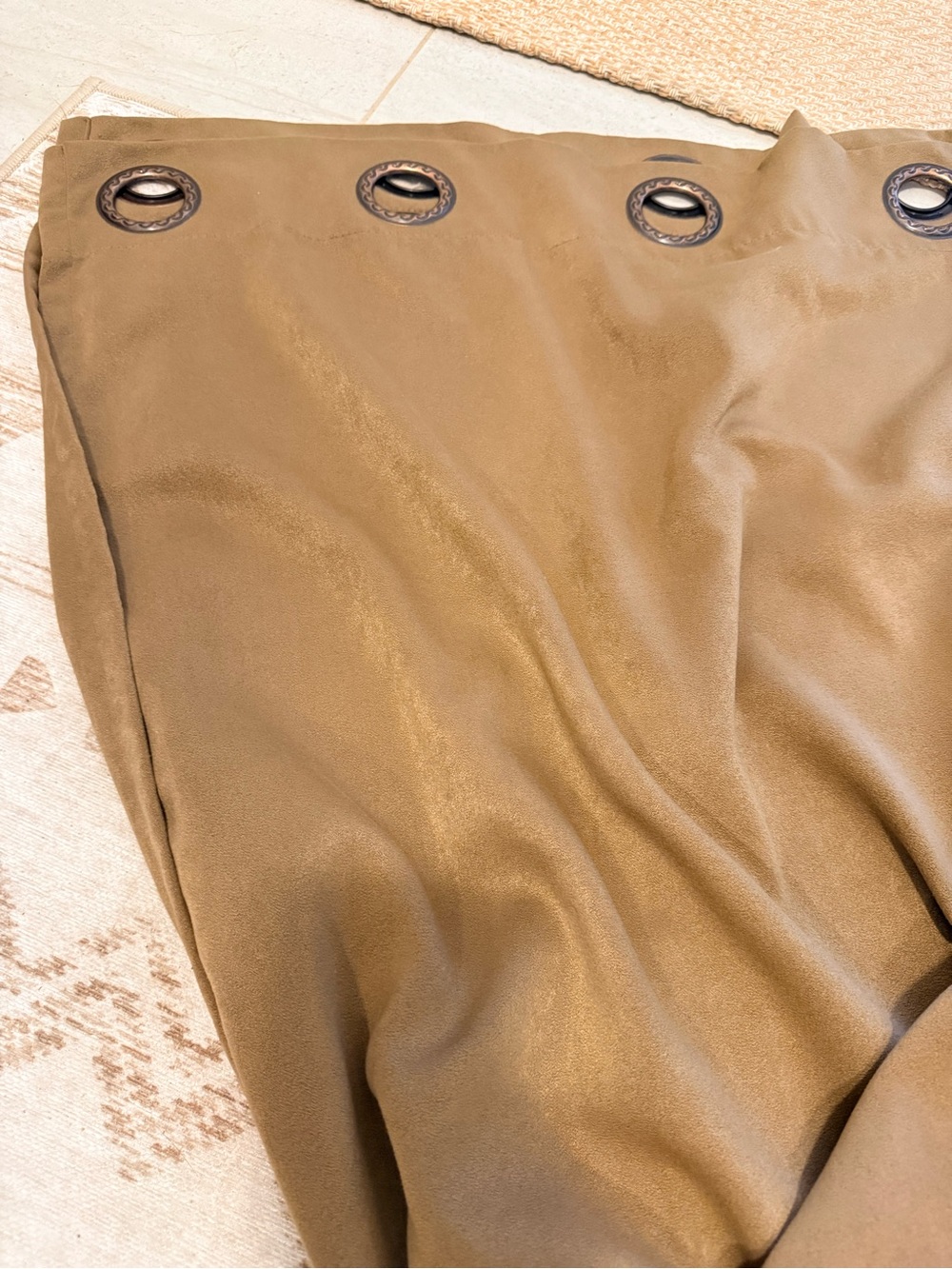 Brown Suede Curtains 54x83